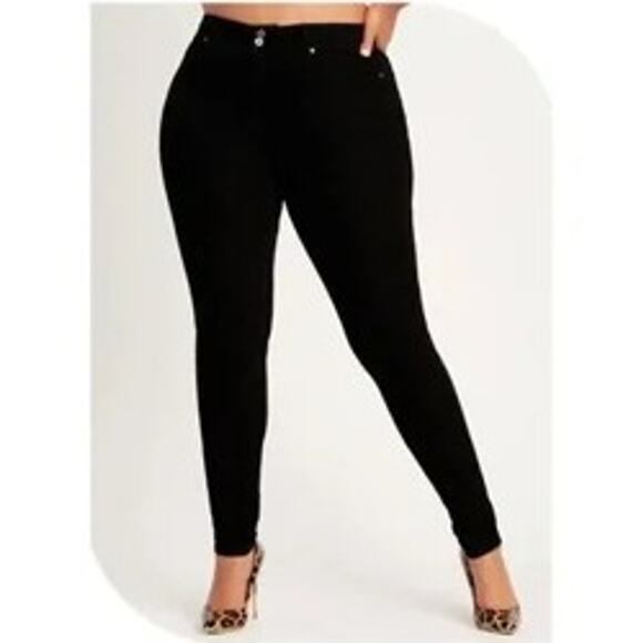 Ashley Stewart Denim - Ashley Stewart Fearless Skinny Black Jeans, Size 22 Tall